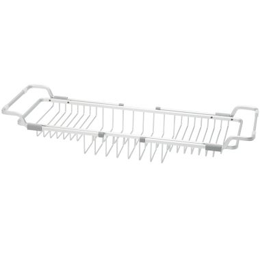 Squared Away&trade; NeverRust&reg; Aluminum Bathtub Caddy in Satin Chrome. View a larger version of this product image.