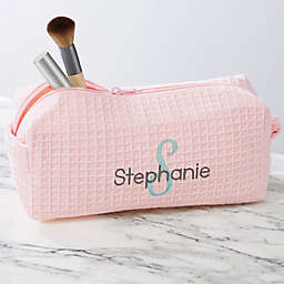 Playful Name Personalized Waffle Weave Makeup Bag