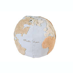 Lorena Canals® World Map Pouf in Light Blue/Multi