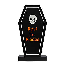 H for Happy™ Halloween "Rest in Pieces" LED Tombstone in Black