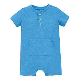 Primary® Unisex  Size 12-18M Henley Shortie Romper in Washed Blueberry