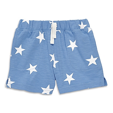 Primary&reg; Unisex  Size 3-6M Stars Play Short in Vintage Blue. View a larger version of this product image.