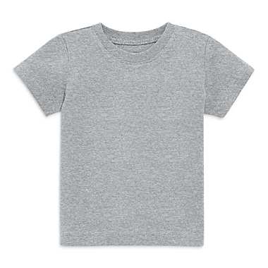 Primary&reg; Unisex  Size 18-24M Short Sleeve T-Shirt in Heather Grey. View a larger version of this product image.