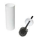 Alternate image 1 for Simply Essential&trade; Metal/Plastic Toilet Brush in White/Silver