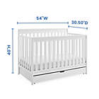 Alternate image 4 for Delta Children Mercer Deluxe 6-in-1 Convertible Crib with Trundle in Bianca White