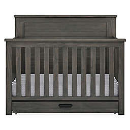 Simmons Kids® Caden 6-in-1 Convertible Crib with Trundle Drawer in Grey