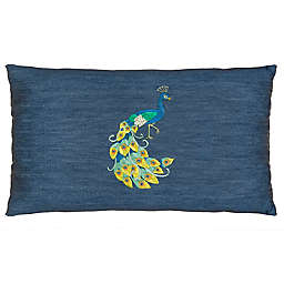 Linum Home Textiles Penelope Decorative Lumbar Pillow Cover in Denim Blue