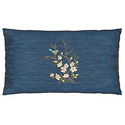 Linum Home Textiles Springtime Decorative Lumbar Pillow Cover in Denim Blue