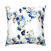 Linum Home Textiles Morning Glories Decorative Square Pillow Cover in Blue/Off-White