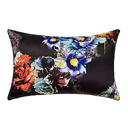 Linum Home Textiles Bright Bouquet Decorative Lumbar Pillow Cover in Black