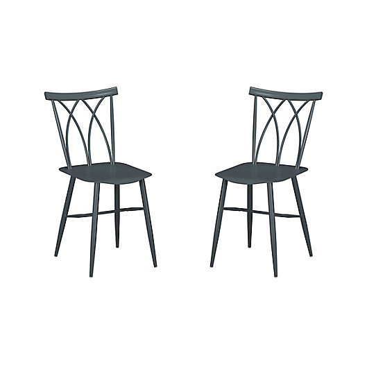 Avery Metal Dining Chairs Set Of 2, Black Spindle Dining Chairs Uk