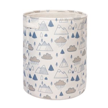 Closet Complete&reg; Blue Mountain Range Canvas Laundry Hamper in Blue. View a larger version of this product image.