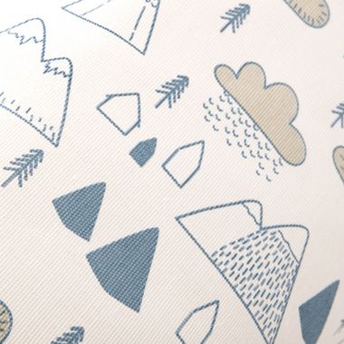 Closet Complete Small Canvas Mountain Print Storage Caddy in Blue. View a larger version of this product image.