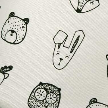 Closet Complete Animal Print Cylinder Basket in Black/White. View a larger version of this product image.