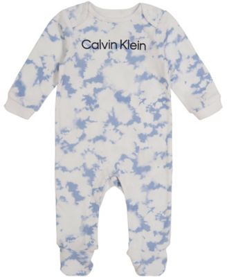 Calvin Klein&reg; Cloud Footie in Blue/White
