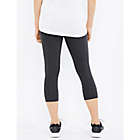 Alternate image 2 for A Pea in the Pod Small Luxe Essentials Ultra Soft Crop Maternity Leggings in Grey