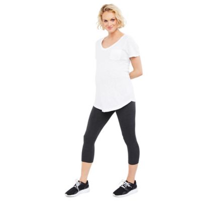 A Pea in the Pod&reg; X-Small LUXEssentials Secret Fit Crop Maternity Leggings in Grey