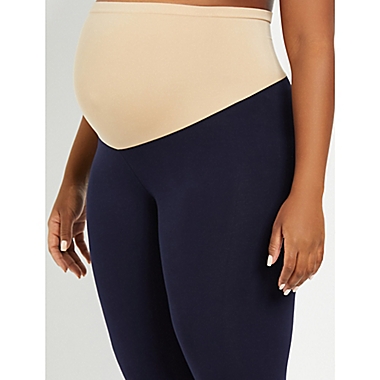 Motherhood Maternity&reg; 2X Plus Size Essential Stretch Secret Fit Belly Maternity Leggings in Navy. View a larger version of this product image.