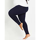 Alternate image 3 for Motherhood Maternity&reg; 1X Plus Size Essential Stretch Secret Fit Belly Maternity Leggings in Navy