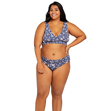 Motherhood Maternity&reg; 2X Plus Size Wrap Maternity and Nursing Sleep Bra in Navy Floral. View a larger version of this product image.