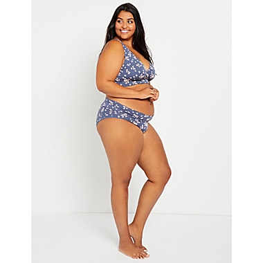 Motherhood Maternity&reg; 2X Plus Size Wrap Maternity and Nursing Sleep Bra in Navy Floral. View a larger version of this product image.