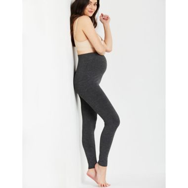 Motherhood Maternity&reg; Small/Medium Fleece Over The Belly Maternity Leggings in Heather Grey. View a larger version of this product image.