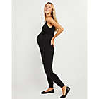 Alternate image 5 for Motherhood Maternity&reg; Small French Terry Jogger Maternity Jumpsuit in Black