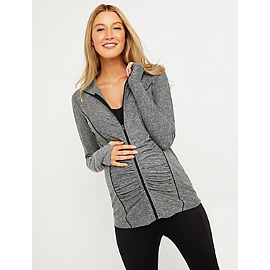Motherhood Maternity&reg; X-Small Zip Front Maternity Performance Jacket in Black. View a larger version of this product image.
