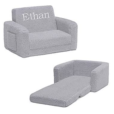 Delta Children&reg; Cozee Sherpa Personalized Flip-Out Chair to Lounger. View a larger version of this product image.