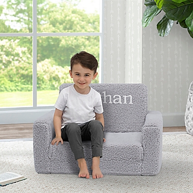 Delta Children&reg; Cozee Sherpa Personalized Flip-Out Chair to Lounger. View a larger version of this product image.