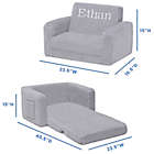 Alternate image 2 for Delta Children&reg; Cozee Sherpa Personalized Flip-Out Chair to Lounger