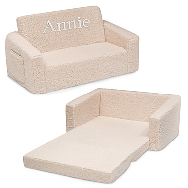 Delta Children&reg; Cozee Sherpa Personalized Flip-Out Sofa to Lounger. View a larger version of this product image.