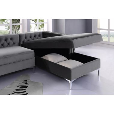 Inspired Home Velvet Sectional Sofa Collection. View a larger version of this product image.