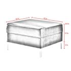 Alternate image 2 for Inspired Home Clarinda Velvet Ottoman
