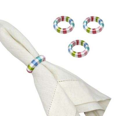 H for Happy&trade; Spring Wrapped Yarn Napkin Rings (Set of 4)
