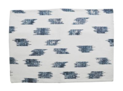 Everhome&trade; Ikat Stripe Placemats in White/Blue (Set of 4)