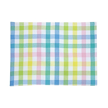 H for Happy&trade; Gingham Plaid Placemats (Set of 4). View a larger version of this product image.
