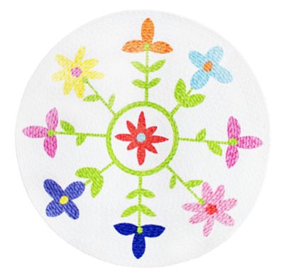 H for Happy&trade; Spring Floral Braided Round Placemat