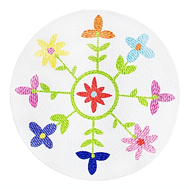 H for Happy&trade; Spring Floral Braided Round Placemat. View a larger version of this product image.