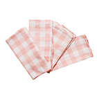 Alternate image 0 for H for Happy&trade; Tonal Gingham Plaid Napkins in Light Pink (Set of 4)
