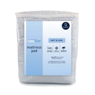 Therapedic&reg; Cooling Twin XL Mattress Pad in White. View a larger version of this product image.