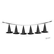 H for Happy&trade; 118-Inch Pop-Up Witch Hat Halloween Garland in Black