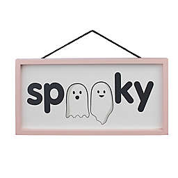 H for Happy™ 11-Inch "SPOOKY" Halloween Wall Sign in White/Black