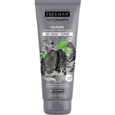 Freeman&reg; Feeling Beautiful 6 fl. oz. Charcoal + Black Sugar Polishing Gel Mask + Scrub. View a larger version of this product image.