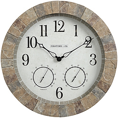 FirsTime &amp; Co.&reg; Sandstone Outdoor Clock. View a larger version of this product image.