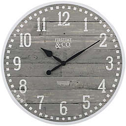 FirsTime® Arlo Farmhouse 20-Inch Wall Clock in Grey