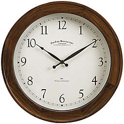 FirsTime® 16-Inch Garrison Round Wall Clock in Walnut