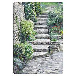 Masterpiece Art Gallery Garden Steps 25-Inch x 36-Inch Canvas Wall Art