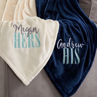 His or Hers Fleece Blanket. View a larger version of this product image.