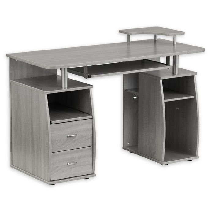 Techni Mobili Dual Complete Computer Workstation Desk With Storage